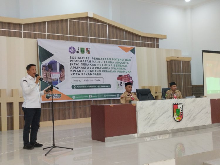 Kwarcab Pramuka Pekanbaru Sosialisasi Pendataan dan Pembuatan KTA Berbasis Aplikasi Ayo Pramuka Kwarnas