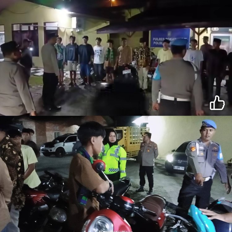Kapolsek Ujungbatu Pimpin KRYD, 17 Motor Balap Liar Diamankan di Jalan Lingkar