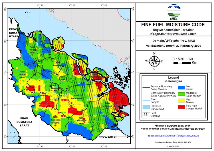 Hotspot Riau Kembali Muncul 21 Titik Panas, Sudah 1.041 Ha Lahan di Bumi Lancang Kuning Dilanda Karhutla