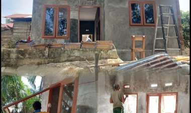 Progres RTLH Capai 83 Persen, TMMD ke-127 Kodim 0301/Pekanbaru Percantik Rumah Yudarfis di Tenayan Raya