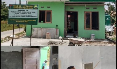 Satgas TMMD ke-127 Kodim 0301/Pekanbaru Segera Tuntaskan Pembangunan Rumah Saudi Alfa Seri, Progres 90 Persen