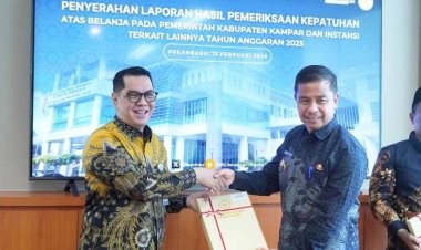 Bupati Kampar Janji Tindak Lanjuti Rekomendasi BPK Riau Atas LHP Kepatuhan Belanja 2025 