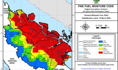 Prakiraan Cuaca Riau 10 Maret 2026, Hanya Ada Hujan Ringan di Kampar dan Rokan Hulu, 16 Titik Panas di Bumi Lancang Kuning