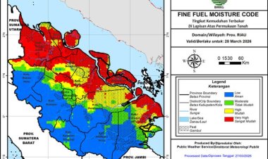 Riau Pesisir Dikepung 213 Titik Panas, Hotspot Terbanyak di Bengkalis, Manggala Agni Masih Berjibaku Padamkan Karhutla