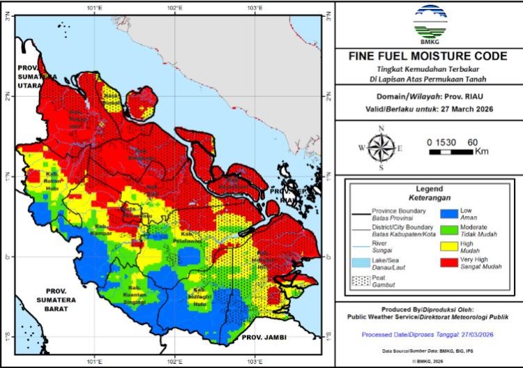 Riau Menyala 224 Titik Panas, Hotspot Terbanyak di Bengkalis, BNPB Kirim Helikopter Super Puma Reg PK-DAN untuk Water Bombing