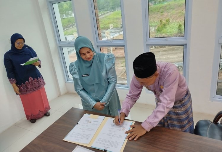 Dispussip Rohul Teken MoU dengan Perguruan Tinggi dan Sekolah