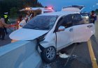Tabrak U-turn Pembatas Jalan Tol Pekanbaru-Dumai di KM 14 B, Sopir Minibus Diduga Microsleep, 2 Tewas dan 6 Orang Terluka
