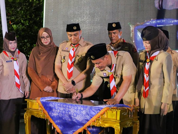 Kwarcab Pekanbaru Gelar Perkemahan Peduli Lingkungan, Walikota Resmikan Bumi Perkemahan Tunas Kencana