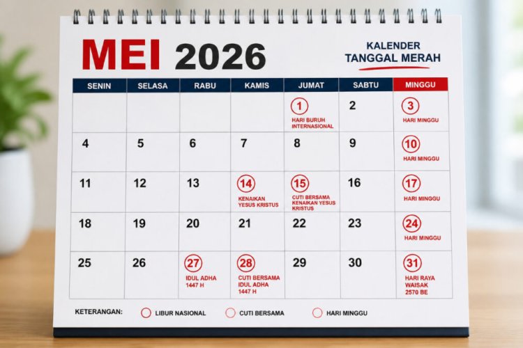 Jadwal Libur Mei 2026,: Ada 10 Tanggal Merah & 3 Long Weekend!