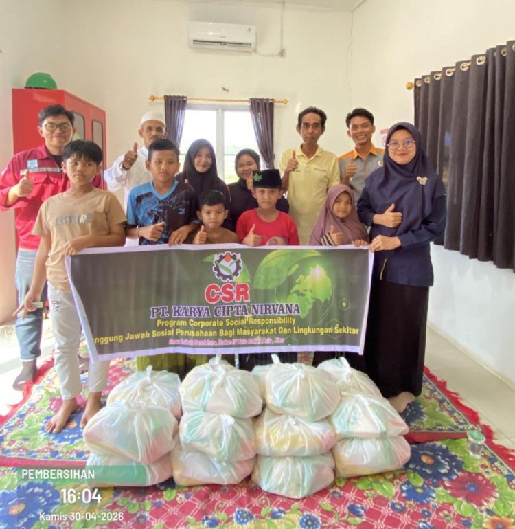 PT KCN Kembali Santuni Anak Yatim dan Salurkan Bansos untuk Warga Desa Lubuk dan Alahan