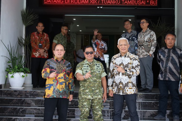 Kodam XIX/Tuanku Tambusai Perkuat Pengamanan Obvitnas, Pertamina Datangi Makodam di Pekanbaru