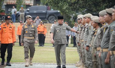 Minta Dukung Kelancaran MTQ Riau ke-44 dan Pacu Jalur, Bupati Kuansing Pimpin Apel Gabungan