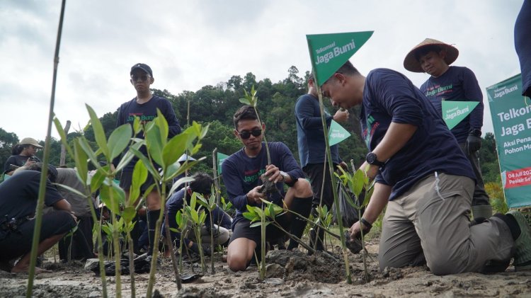 Telkomsel Jaga Bumi Movement di Pesisir Selatan, Tanam 3.000 Pohon Mangrove untuk Lingkungan Berkelanjutan 