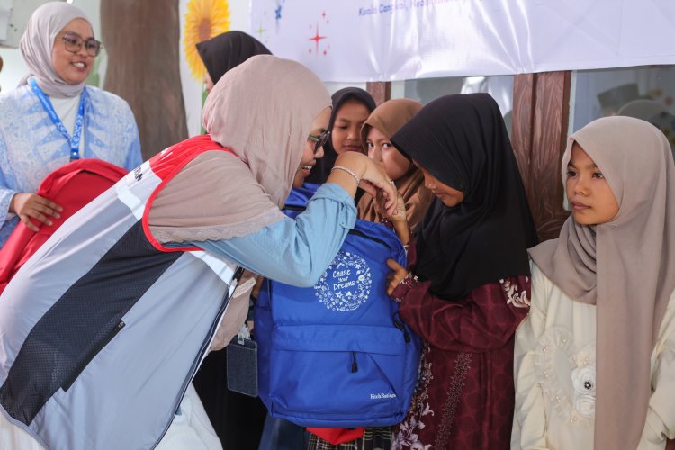 PHE NSO Edukasi Anak Desa Kuala Cangkoi Aceh Utara Tanggap Bencana
