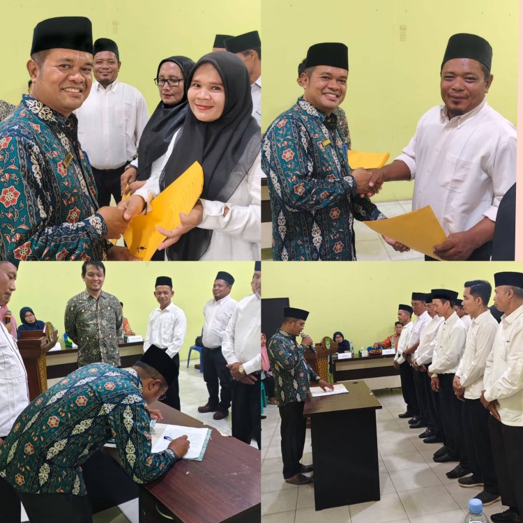 Lantik 6 Ketua RW dan 17 Ketua RT, Kades Suka Damai Ujungbatu Ajak Tingkatkan Pelayanan kepada Masyarakat
