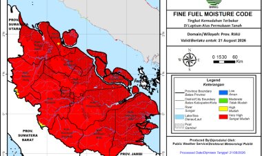 Prakiraan Cuaca Riau 21 Agustus 2026, BMKG Ungkap Tak Ada Hujan Hari Ini, 49 Titik Panas Menyala di Bumi Lancang Kuning