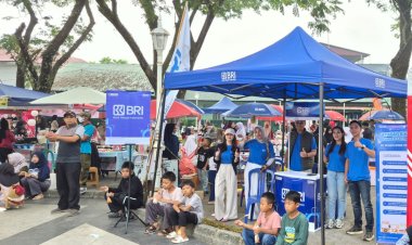 Dukung UMKM dan Transaksi Digital, BRI Cabang Perawang Buka Booth Saat CFD di Taman Motuyoko Perawang