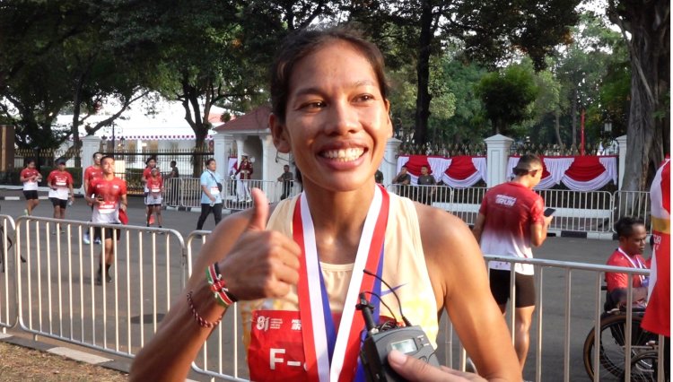 Odekta Elvina Naibaho Atlet Maraton Nasional Indonesia Finish 26 Menit, Merdeka Run 2026