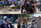 PKJR Ujung Batu Bagikan 1.200 Masker kepada Pengguna Jalan