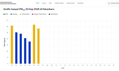 Kualitas Udara Pekanbaru 3 September 2026 Tidak Sehat, 113 Titik Panas Menyala, Tak Ada Hujan di Riau Hari Ini