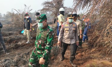 Tim Gabungan Berjibaku Padamkan Api Inhu dan Inhil, Polda Riau Tetapkan 44 Tersangka dari 41 Kasus Karhutla