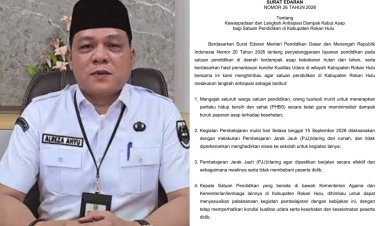 Dampak Kabut Asap, Sekolah di Rohul Diimbau  Terapkan PJJ Mulai 15 September