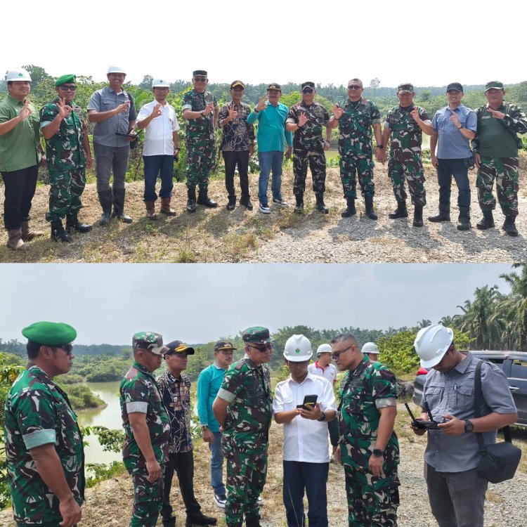 Tim Penyuluhan Karhutla Mabes TNI Tinjau Embung Sei Rokan, Jadi Andalan Antisipasi Kebakaran Lahan