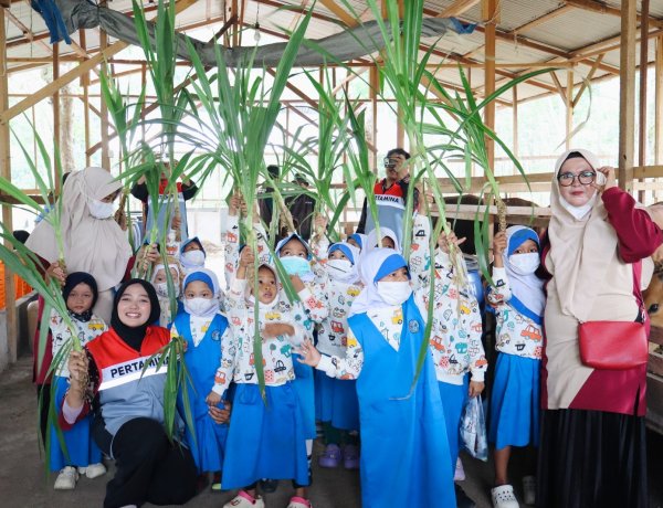 Ketika Anak Usia Dini Belajar Beternak dan Bertani, Memupuk Generasi Sadar Lingkungan bersama Pertamina Hulu Rokan