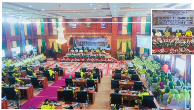 Rapat Paripurna Istimewa HUT ke-27 Rohil, Defisit Anggaran Tetap Semangat Membangun