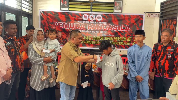 HUT ke-67 Pemuda Pancasila, Koperasi BBDM Hadirkan Kepedulian untuk Anak Yatim dan Kaum Dhuafa di Bukit Batu